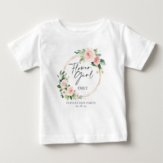 Blozende bloemenkrans bloemenmeisje T-shirt (Voorkant)