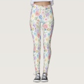 Blozende bloemenprint leggings (Voorkant)