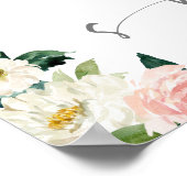 Blozende bloementea party bruiloftfeest welkomstbo poster (Hoek)