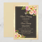 Blozende bloemenverpleegster Speld-overdracht Kaart (Voorkant / Achterkant)