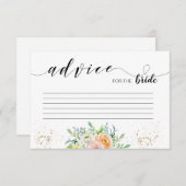 Blozende bloemige advies voor de bruid aquarel (Voorkant / Achterkant)