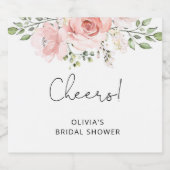 Blozende bloemige bruidsfeest bierfles bier etiket (Enkel label)