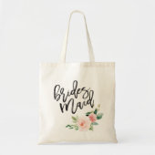 Blozende bloemige bruidsmeis sidscadeaus tote bag (Voorkant)