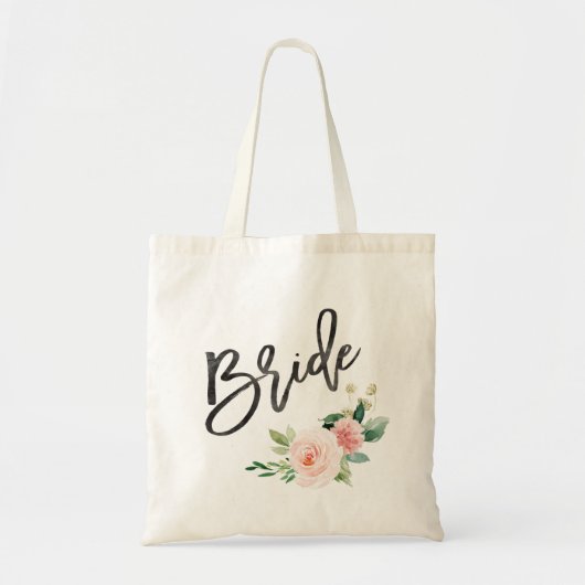 Blozende bloemige bruiloft bruid tote bag (Voorkant)