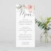Blozende Bloemige Bruiloft | Romantische Botanisch Menu (Staand voorkant)