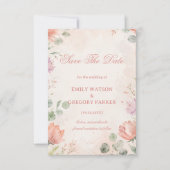 Blozende Bloemige Elegantie Save The Date (Voorkant)