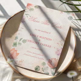 Blozende Bloemige Elegantie Save The Date