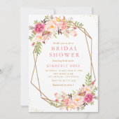 blozende bloemige geometrische bruidsshower kaart (Voorkant)