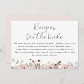 Blozende Bloemige Recepten Voor Bruid Bruidsfeest  Kaart (Voorkant / Achterkant)