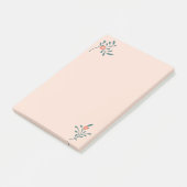 Blozende Bloemige Turquoise Botanische Post-it® Notes (Schuin)