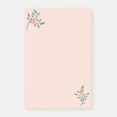 Blozende Bloemige Turquoise Botanische Post-it® Notes (Voorkant)