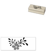 Blozende Bloemige Turquoise Botanische Rubberstempel (Gestempeld)