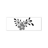 Blozende Bloemige Turquoise Botanische Rubberstempel (Afrduk)