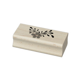 Blozende Bloemige Turquoise Botanische Rubberstempel
