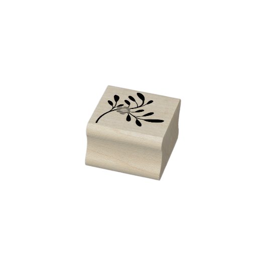 Blozende Bloemige Turquoise Botanische Rubberstempel (Stempel)