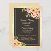 Blozende Bloemige Verpleegster Speld Ceremonie Kaart (Voorkant / Achterkant)