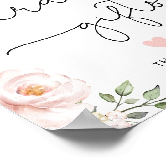 Blozende bloemkaarten en cadeaus poster (Hoek)