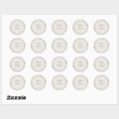 Blozende Boho Bloemige Trouwsticker Ronde Sticker (Vel)