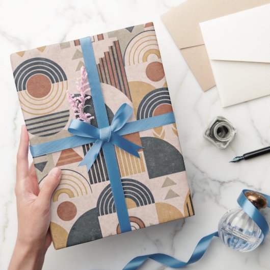 Blozende Boho Geometrisch Inpakpapier (Geschenken)