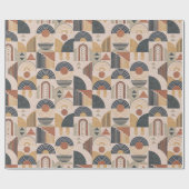 Blozende Boho Geometrisch Inpakpapier (Vlak)