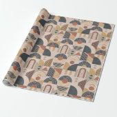 Blozende Boho Geometrisch Inpakpapier (Uitgerold)