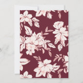 Blozende bordeauxgroene monogram bruiloft save the date (Achterkant)