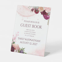 Blozende bordeauxrode bloemensetourboek bord