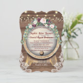 Blozende bordeauxrode bloemige wijnvat kant trouwj kaart (Staand voorkant)