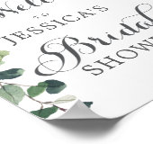 Blozende bordeauxroze bruiloft Welcome Bord Poster (Hoek)