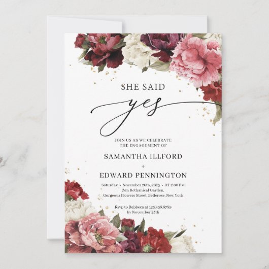 Blozende bordeauxroze mauve bloemen pioenrozen Ze  Kaart (Voorkant)