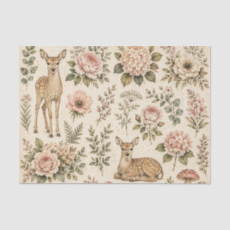 Blozende bosherten Decoupage, Cottagecore Bloemen Tissuepapier