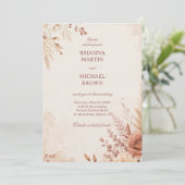 Blozende Botanische Elegante Rustieke Kaart (Staand voorkant)