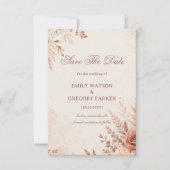 Blozende Botanische Elegante Rustieke Save The Date (Voorkant)