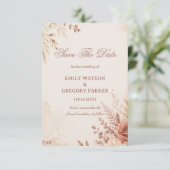 Blozende Botanische Elegante Rustieke Save The Date (Staand voorkant)