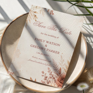 Blozende Botanische Elegante Rustieke Save The Date