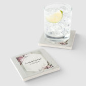 Blozende Botanische Stenen Onderzetter (Zijkant)