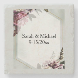 Blozende Botanische  Stenen Onderzetter