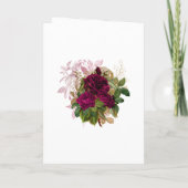 Blozende Bourgogne Gouden Shabby Bruiloft Programma (Achterkant)