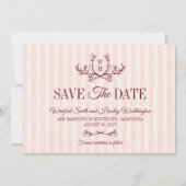 Blozende Bourgogne Groene Monogram Trouw Save The Date (Voorkant)