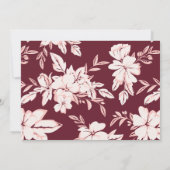 Blozende Bourgogne Groene Monogram Trouw Save The Date (Achterkant)
