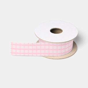 Blozende Bruid En Theeroos Roze Gingham Patroon Satijnen Lint