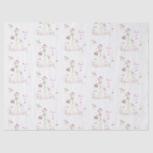 Blozende Bruid in Bruid in wording Bloei Tissuepapier (Voorkant)