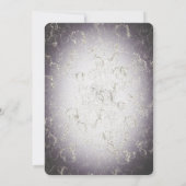 Blozende Bruid Paars Moderne Glam Bruiloft Bridal  Kaart (Achterkant)