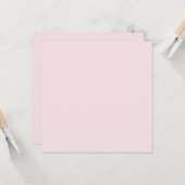 Blozende Bruid Roze Effen Kleur Kaart (Voorkant / Achterkant in situ)