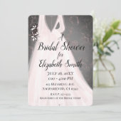 Blozende Bruid Roze Grijs Moderne Glam Bruiloft Br Kaart (Staand voorkant)