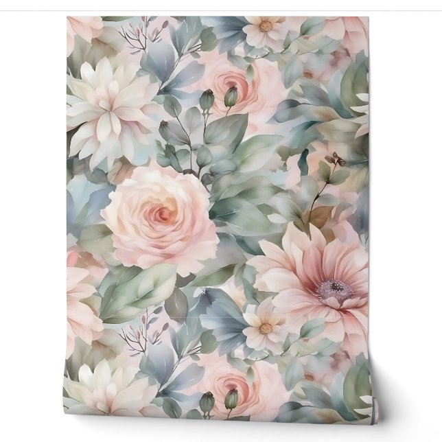 Blozende Bruids Ballet Botanisch Behang (Afrollen)