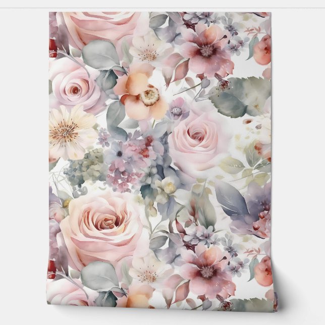 Blozende Bruids Ballet Botanisch Behang (Afrollen)