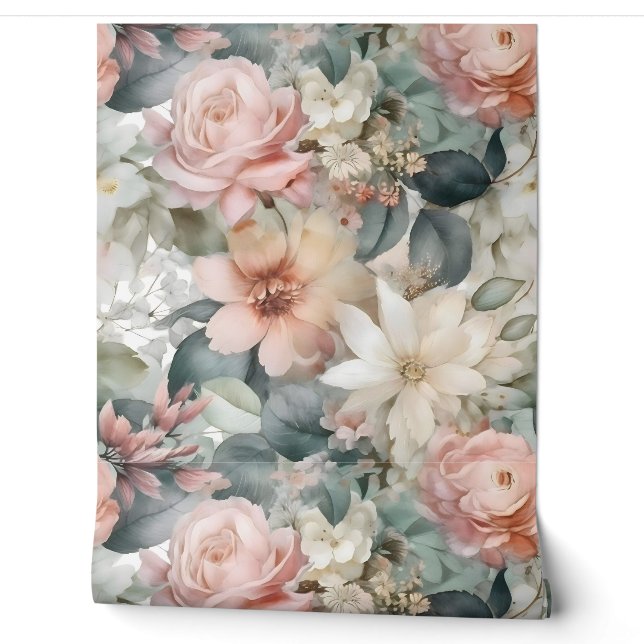 Blozende Bruidsballet Botanisch Behang (Afrollen)