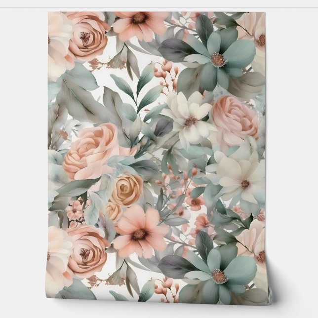 Blozende Bruidsballet Botanisch Behang (Afrollen)