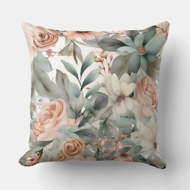 Blozende Bruidsballet Botanisch Kussen (Voorkant)